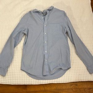 Blue button down men’s shirt